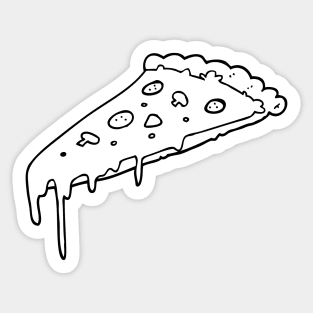 Cheese Pepperoni Mushroom Pizza Drawing Sticker